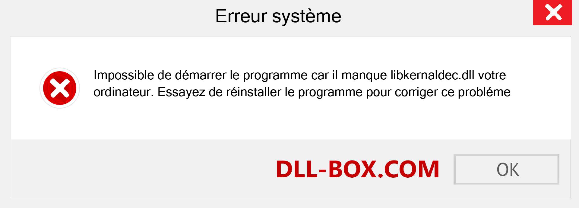 Le fichier libkernaldec.dll est manquant ?. Télécharger pour Windows 7, 8, 10 - Correction de l'erreur manquante libkernaldec dll sur Windows, photos, images